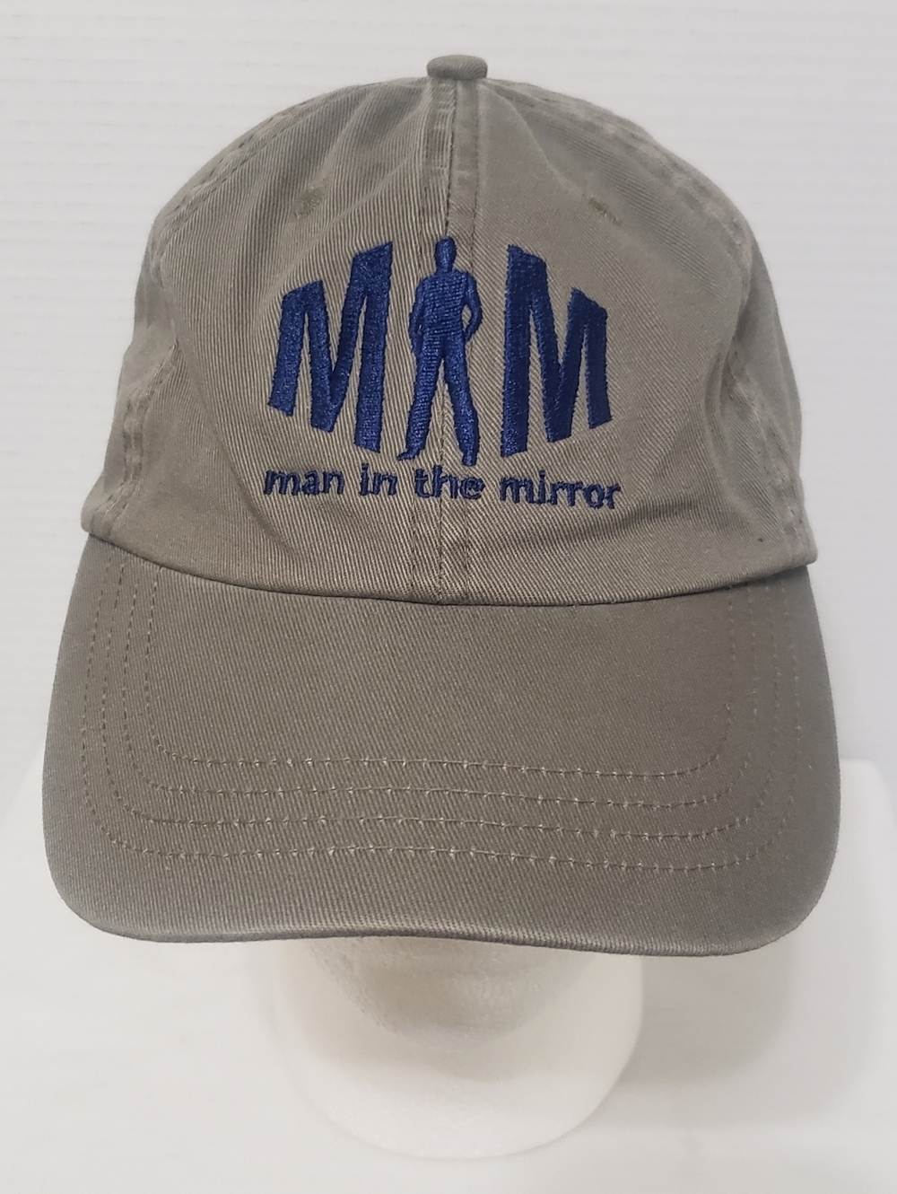 Man In The Mirror Embroidered Logo Gray Baseball Cap Michael Jackson